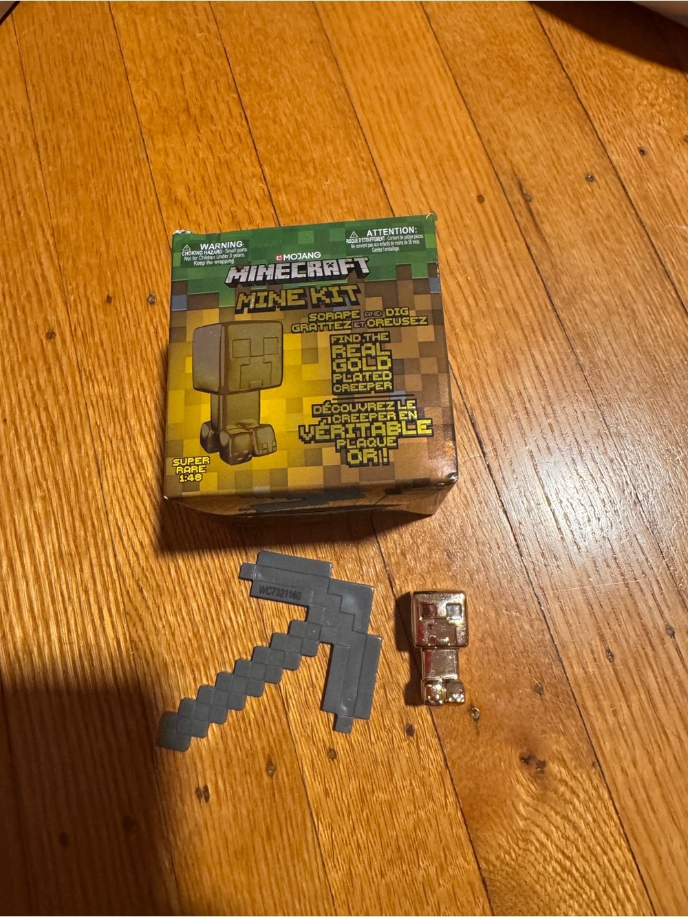 Rare Minecraft Real Gold Plated Creeper From Mine Kit - Picture 2 of 4